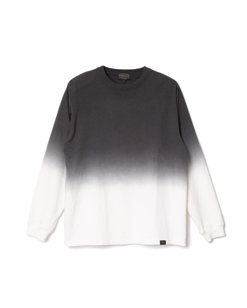 グラデーションダイ・バックプリント・L/S・ティ - CHARCOAL【HARDING】