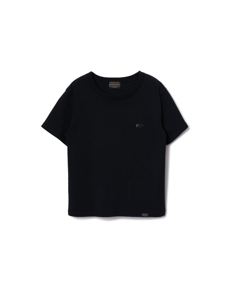 レディース ワンポイント ポケットTシャツ - BLACK