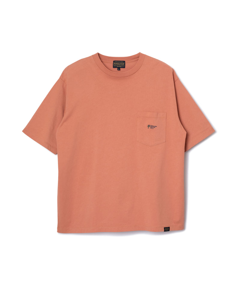 ワンポイント ポケットTシャツ - CORAL