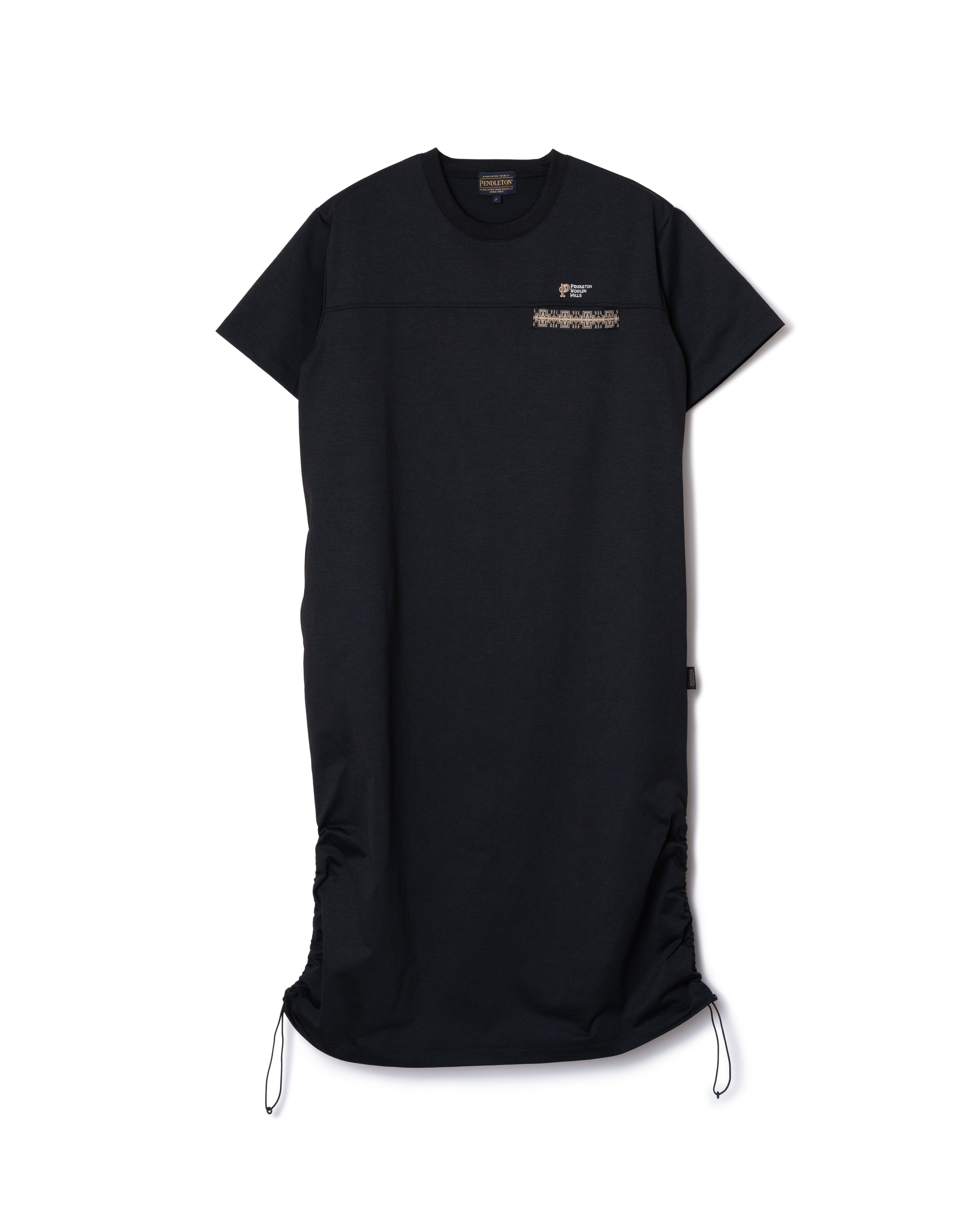 ショートスリーブ・ドレス - BLACK