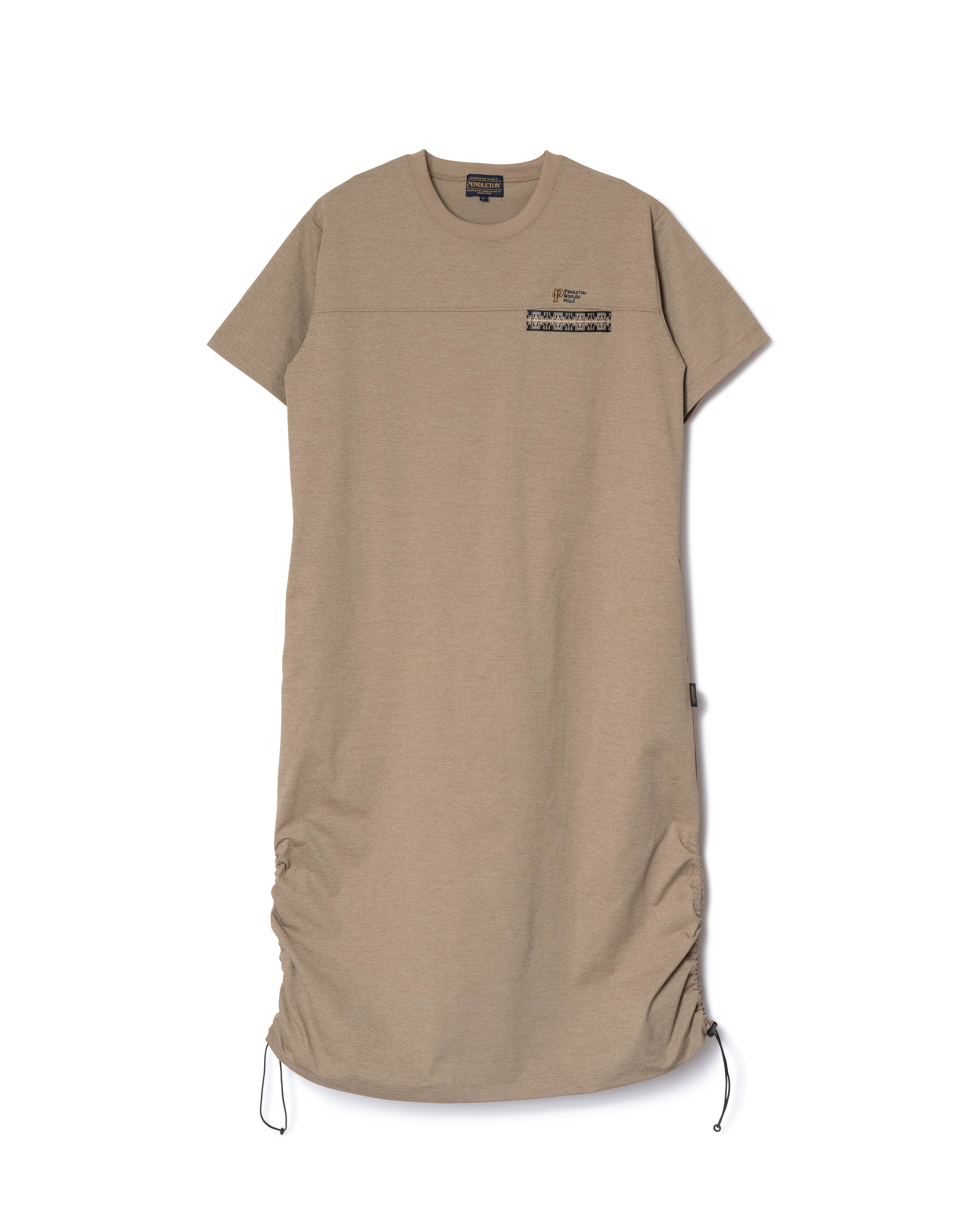 ショートスリーブ・ドレス - TAN