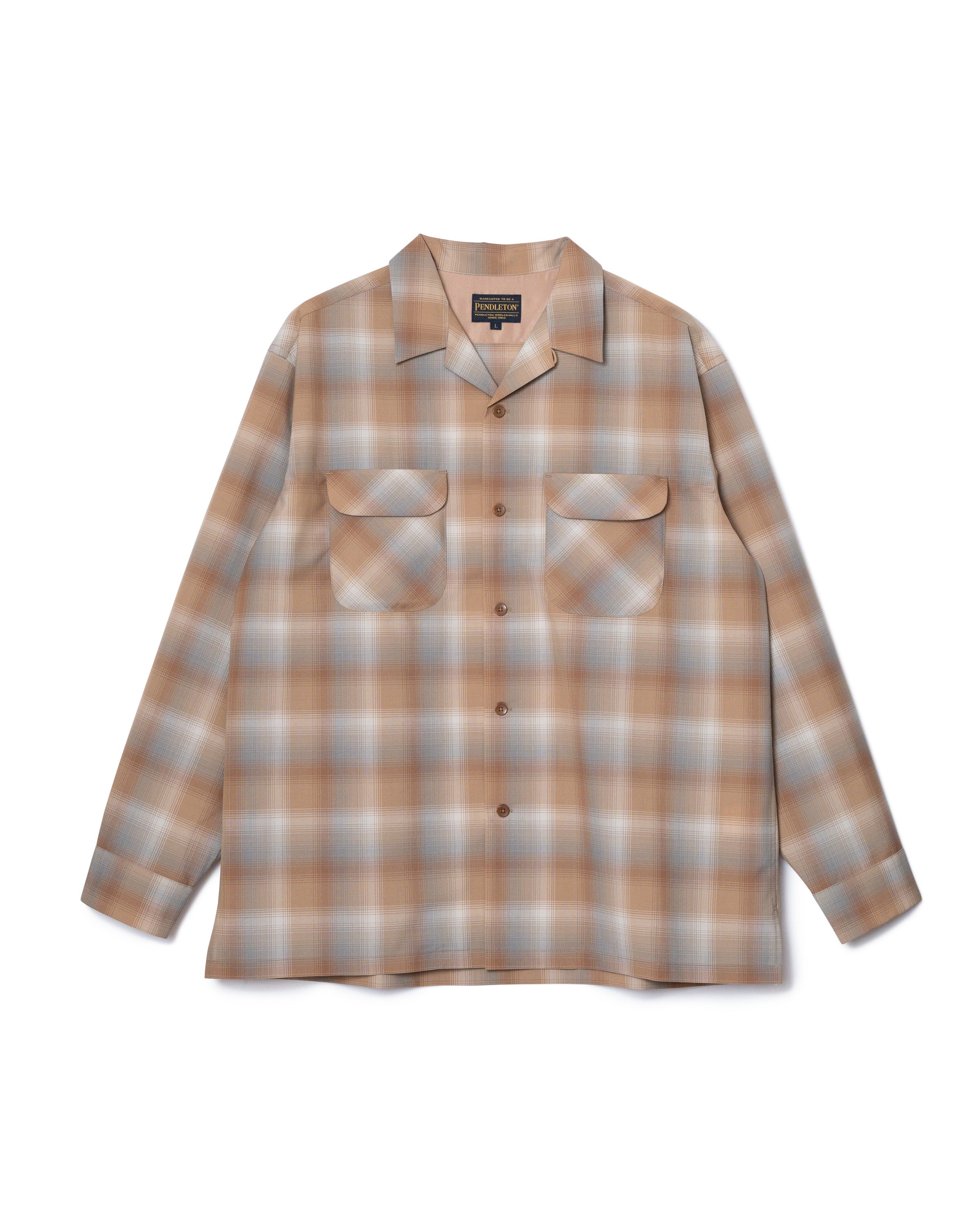 オープンカラー・シャツ - BEIGE/GRAY – PENDLETON WOOLEN MILLS JAPAN