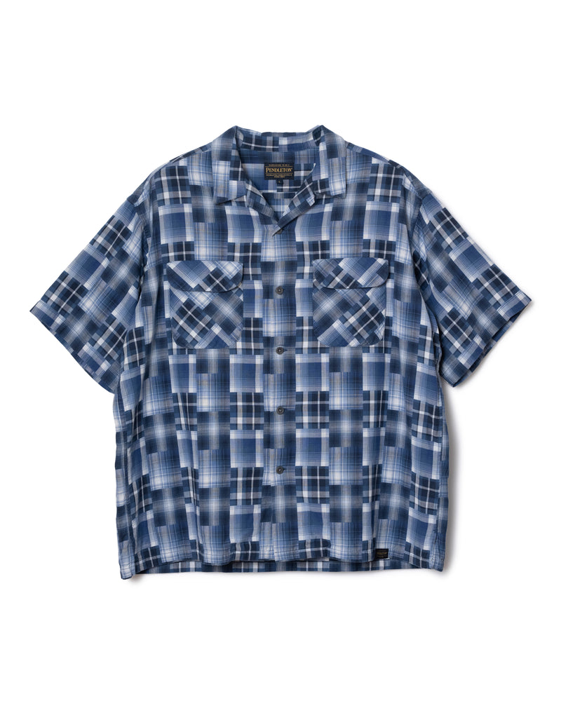 オープンカラー・シャツ・S/S - INDIGO