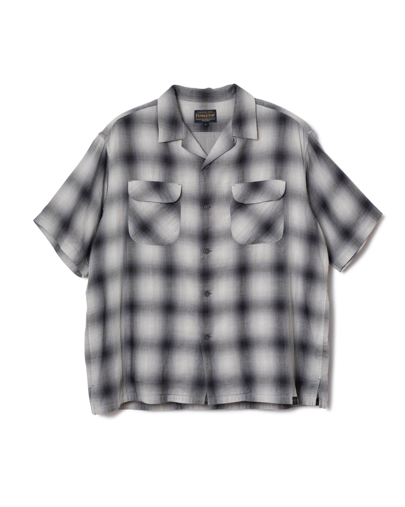 オープンカラー・シャツ・S/S - GRAY/BONE