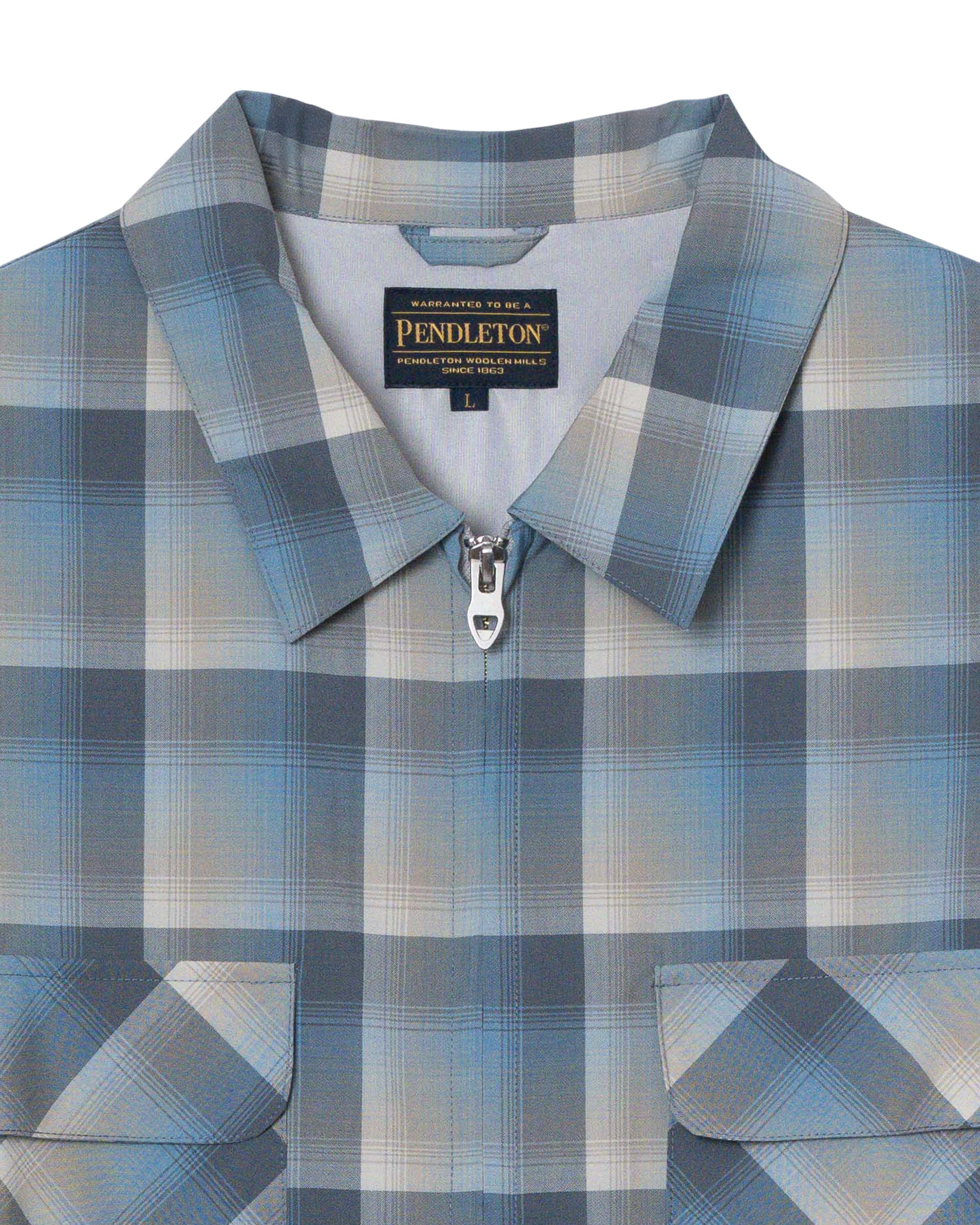 チェック ジップジャケット - SLATE/GRAY – PENDLETON WOOLEN MILLS