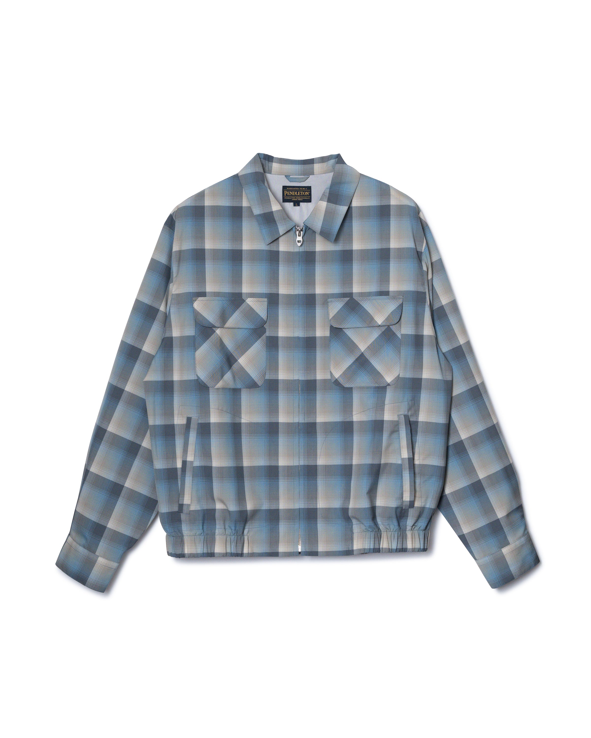 チェック ジップジャケット - SLATE/GRAY – PENDLETON WOOLEN MILLS