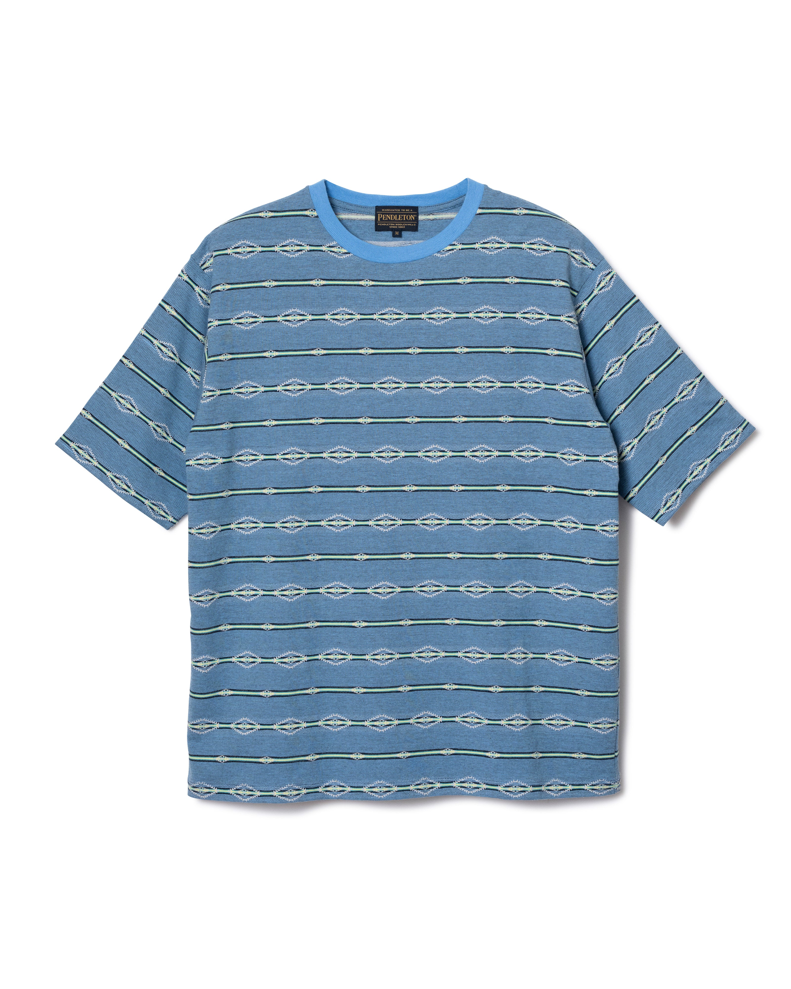 ジャガードボーダーTシャツ - BLUE【HELENA RIDGE】 – PENDLETON
