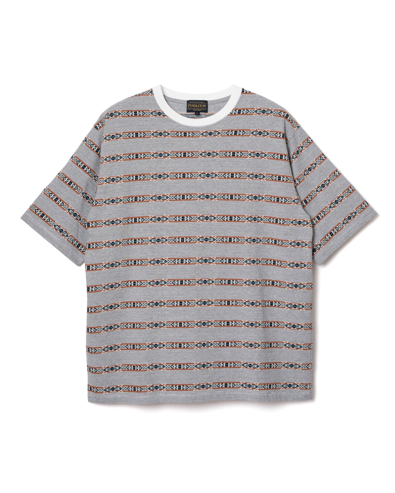 ジャガードボーダーTシャツ - O.WHITE【BRIDGE CREEK】