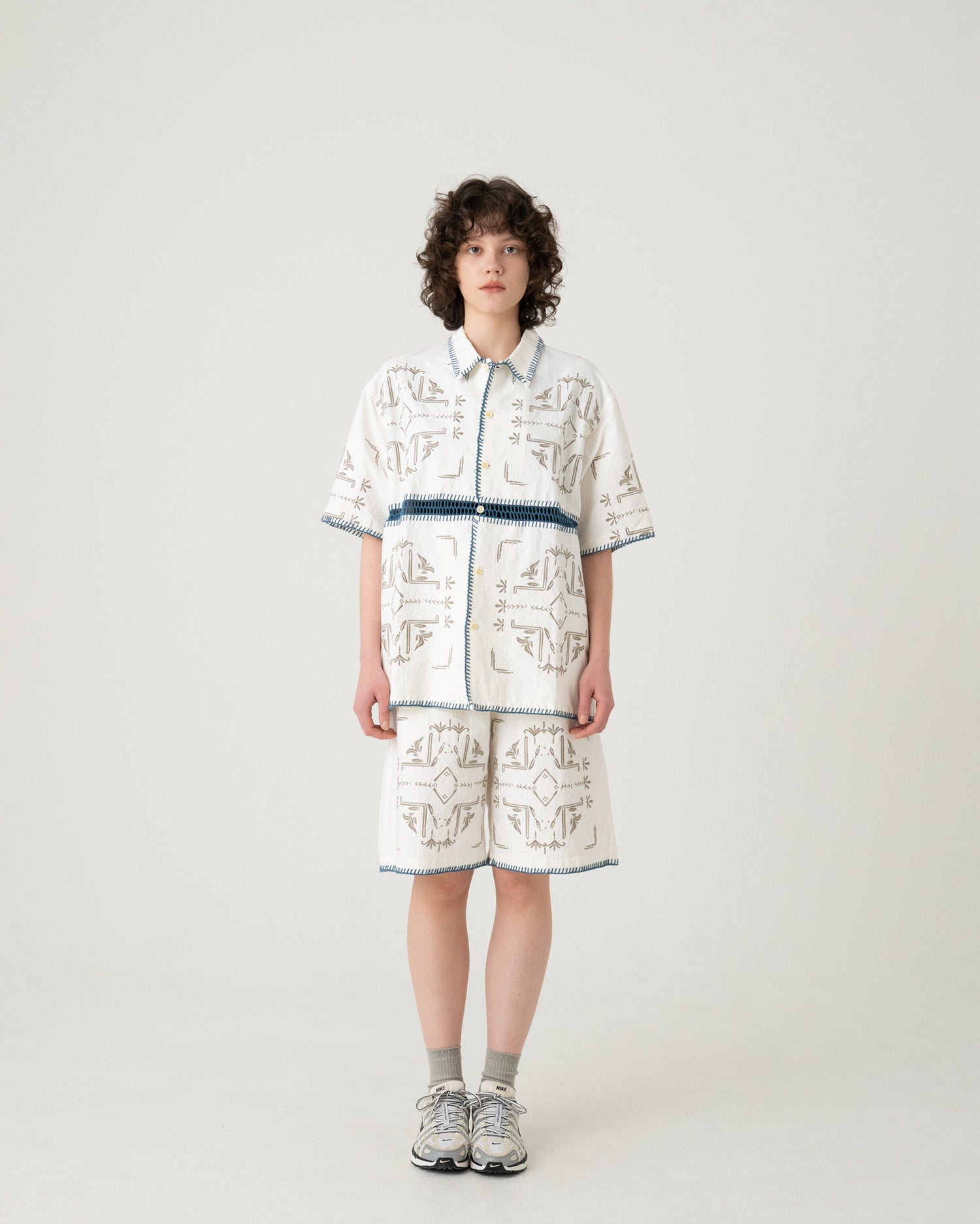 クロシェ・シャツS/S - TEAL 【LAUREL GROVE】