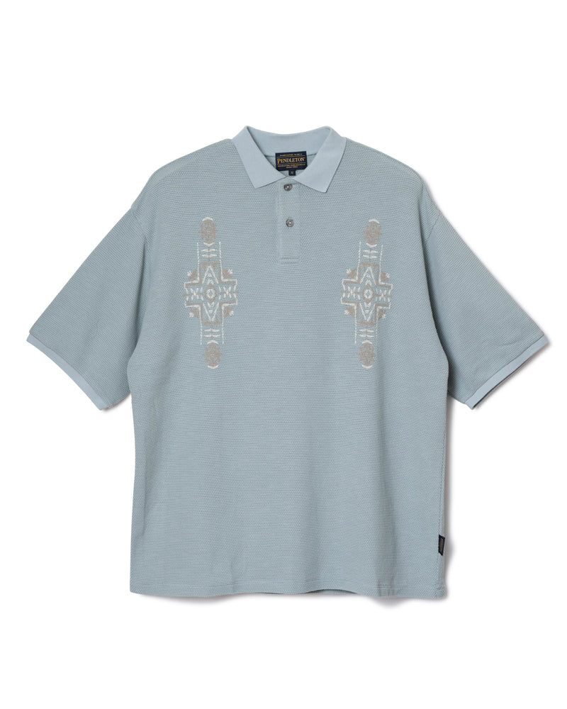 EMB・ポロシャツ - SLATE BLUE【LAUREL GROVE】