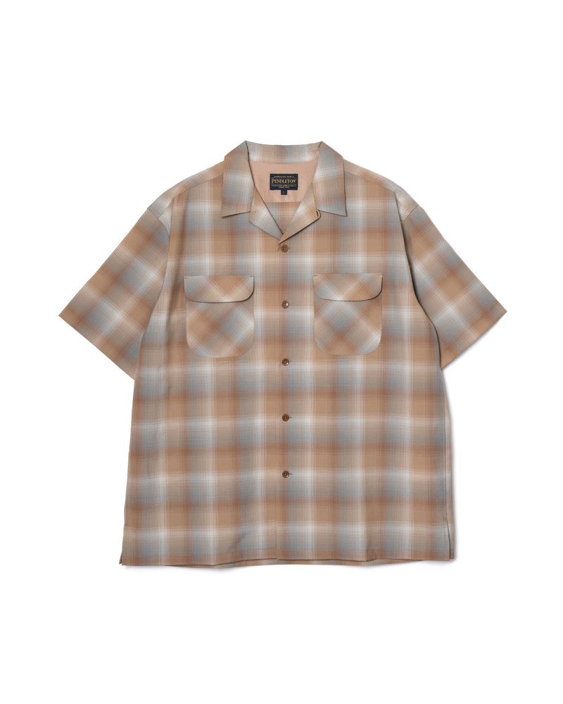 オフスケールウール S/Sシャツ - BEIGE/GRAY