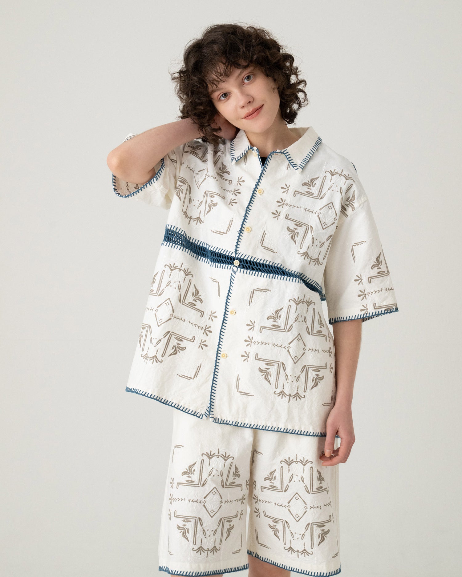 クロシェ・シャツS/S - TEAL 【LAUREL GROVE】 – PENDLETON WOOLEN
