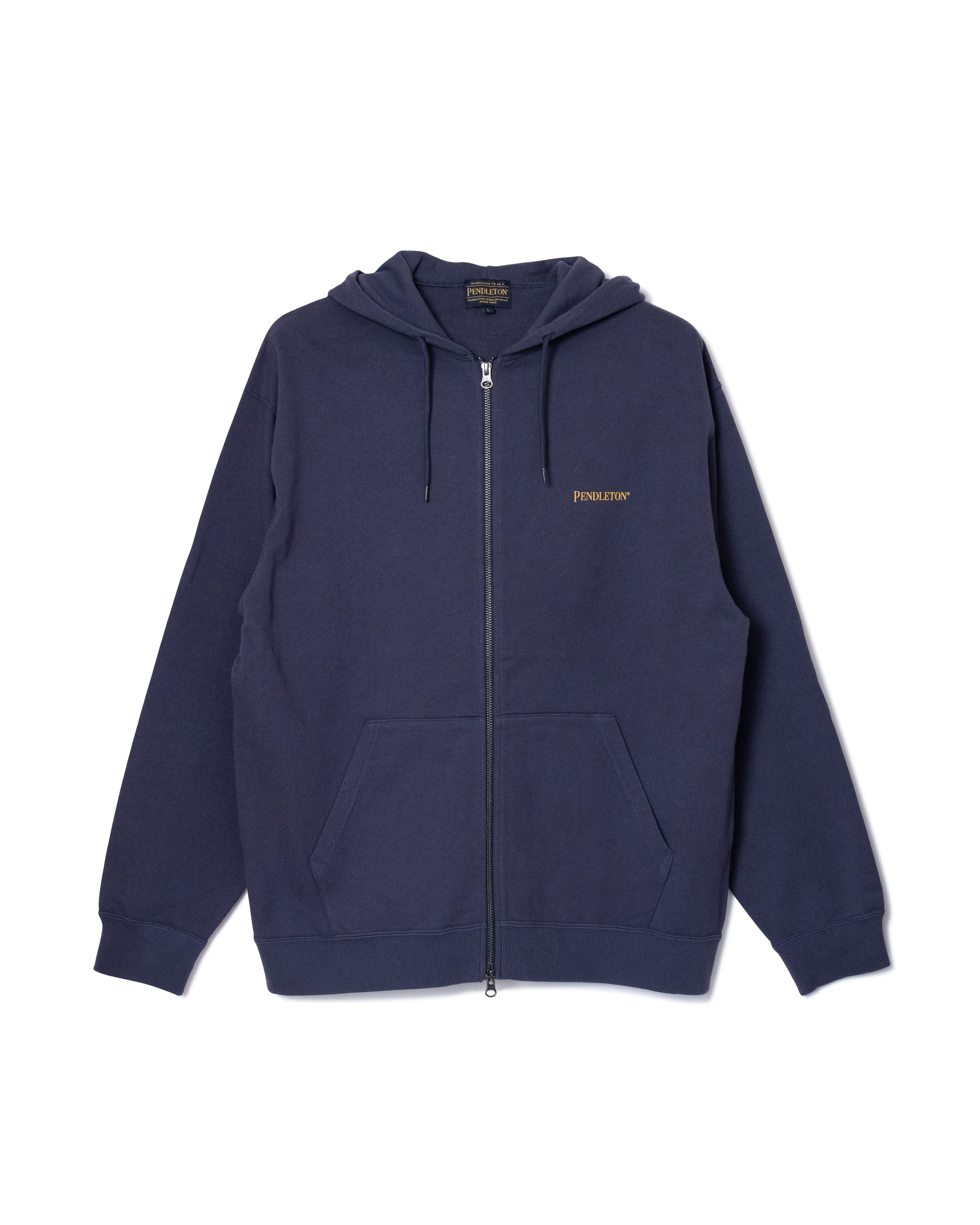 バックプリント・ジップアップフーディ