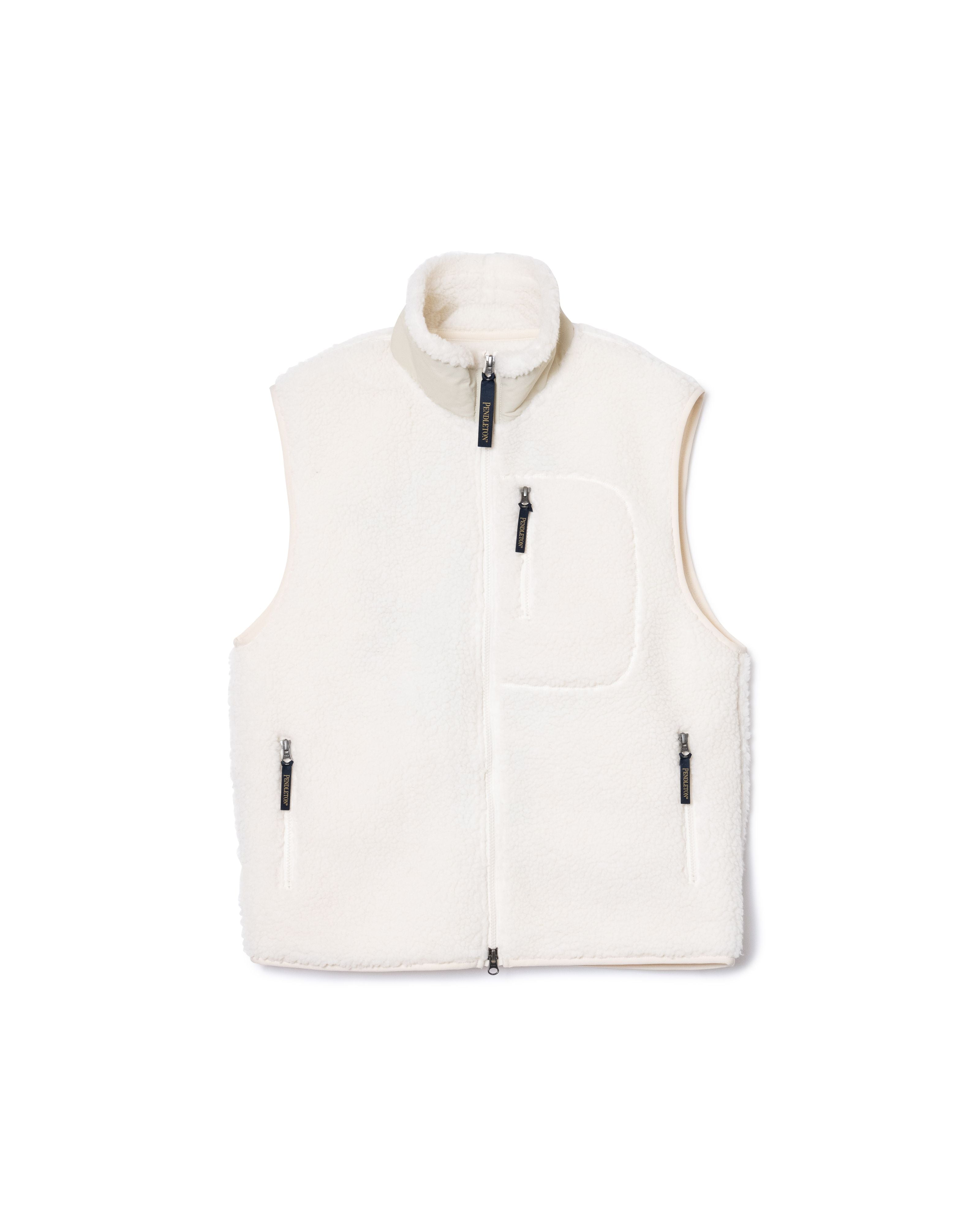 ジャガードボア・スタンドベスト