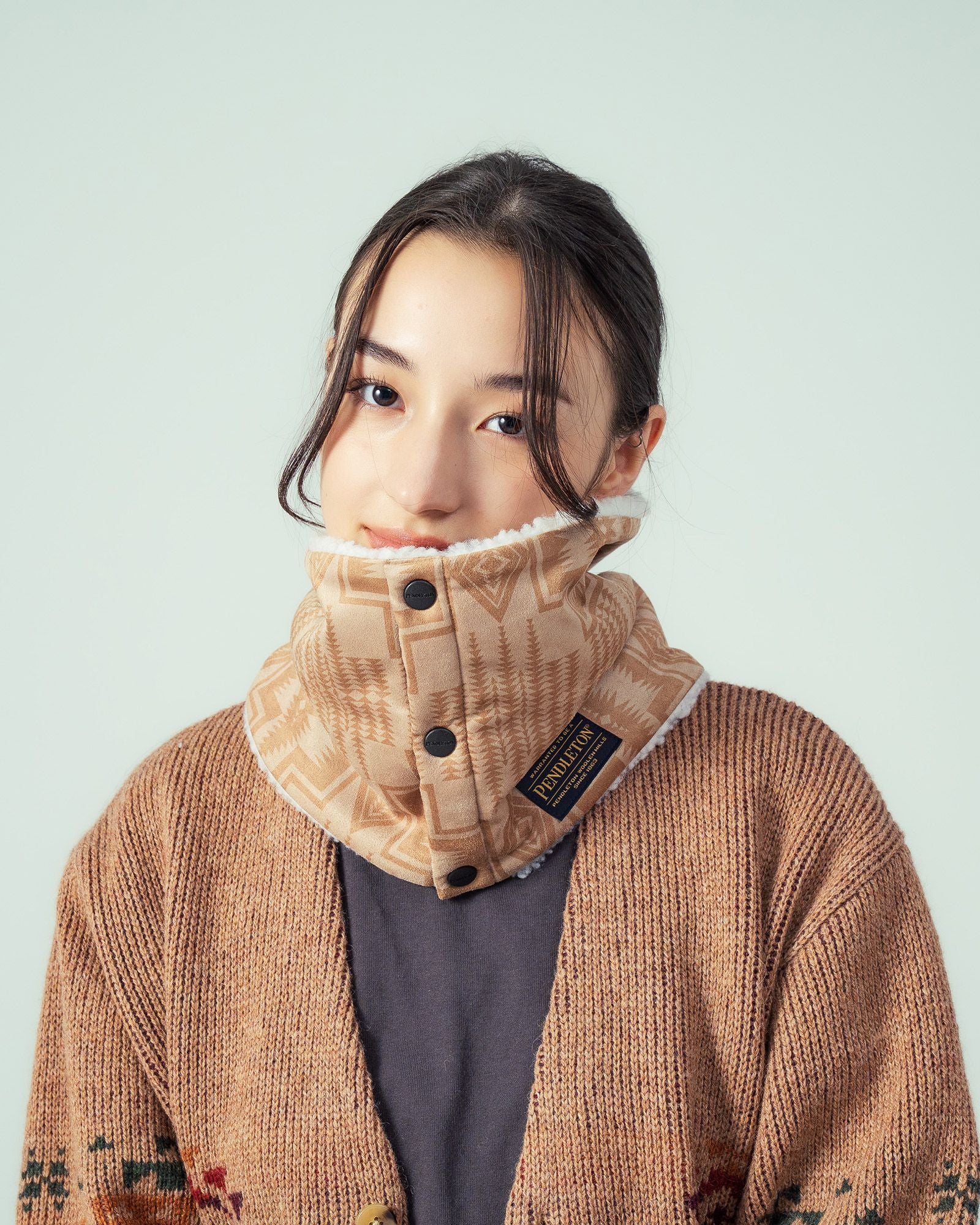 d-hygen本革ムートン　ネックウォーマー ビーガンムートン・ネックウォーマー – PENDLETON WOOLEN MILLS JAPAN