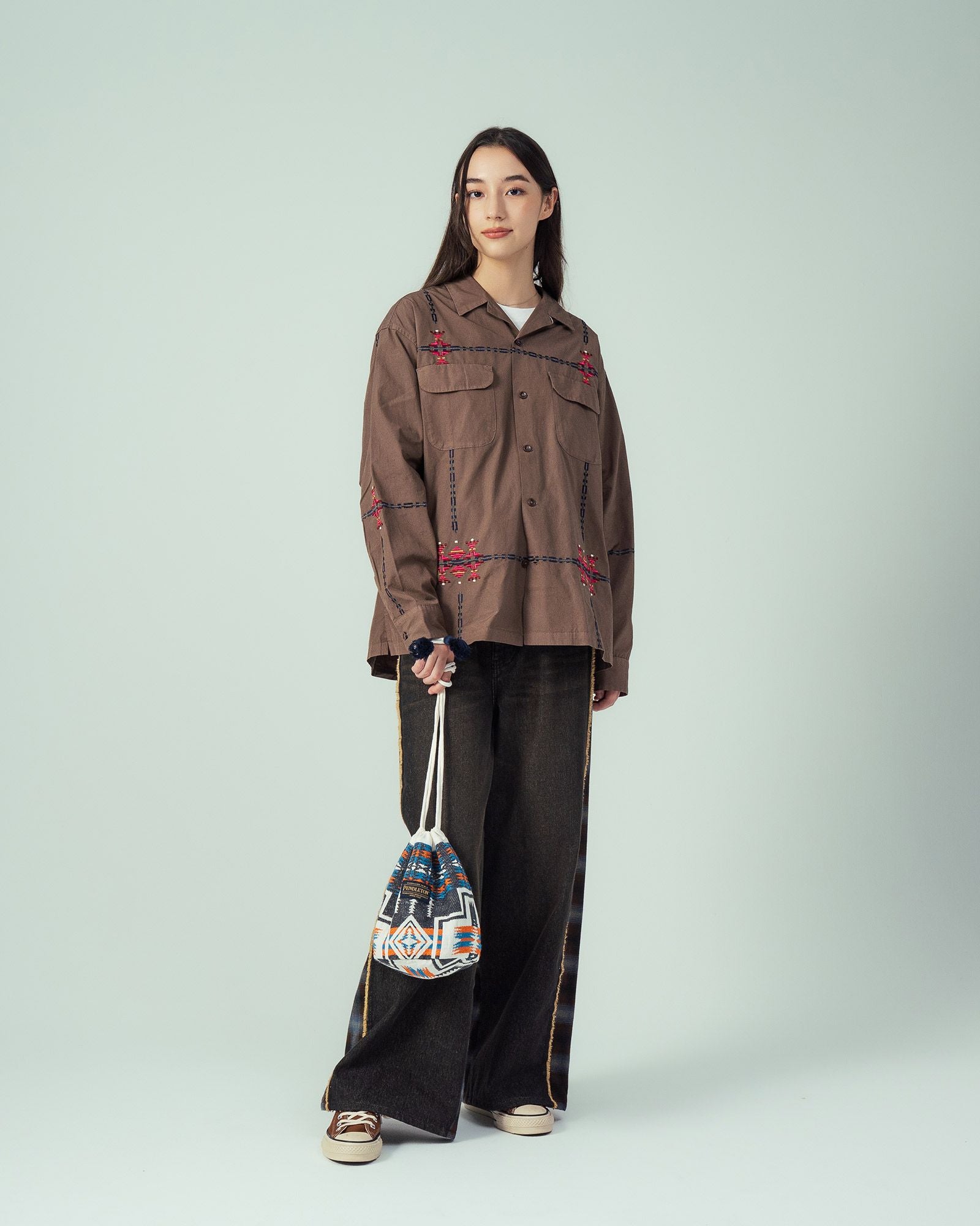 ジャガード・ドローポウチ