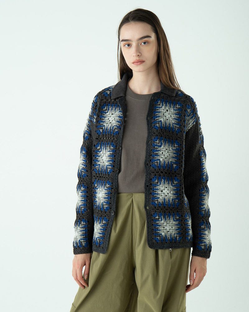 クロシェット・ポロカーディガン