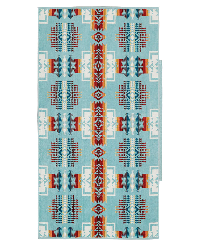 オーバーサイズ ジャガードタオル【Chief Joseph AQUA】