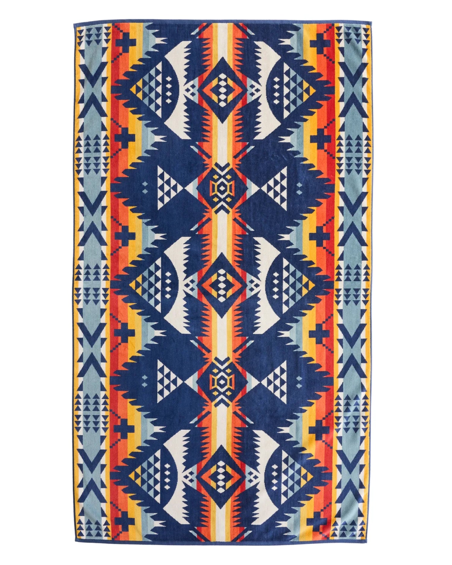 オーバーサイズ ジャガード タオル【NEHALEM NAVY】 – PENDLETON
