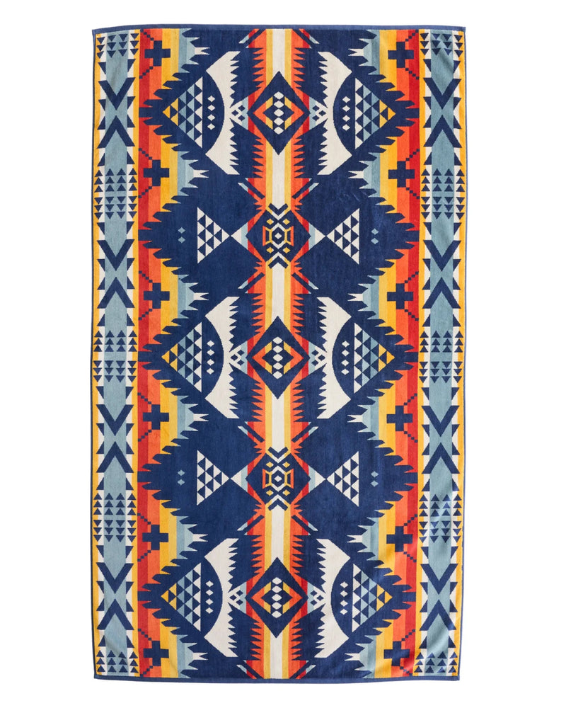 オーバーサイズ ジャガード タオル【NEHALEM NAVY】