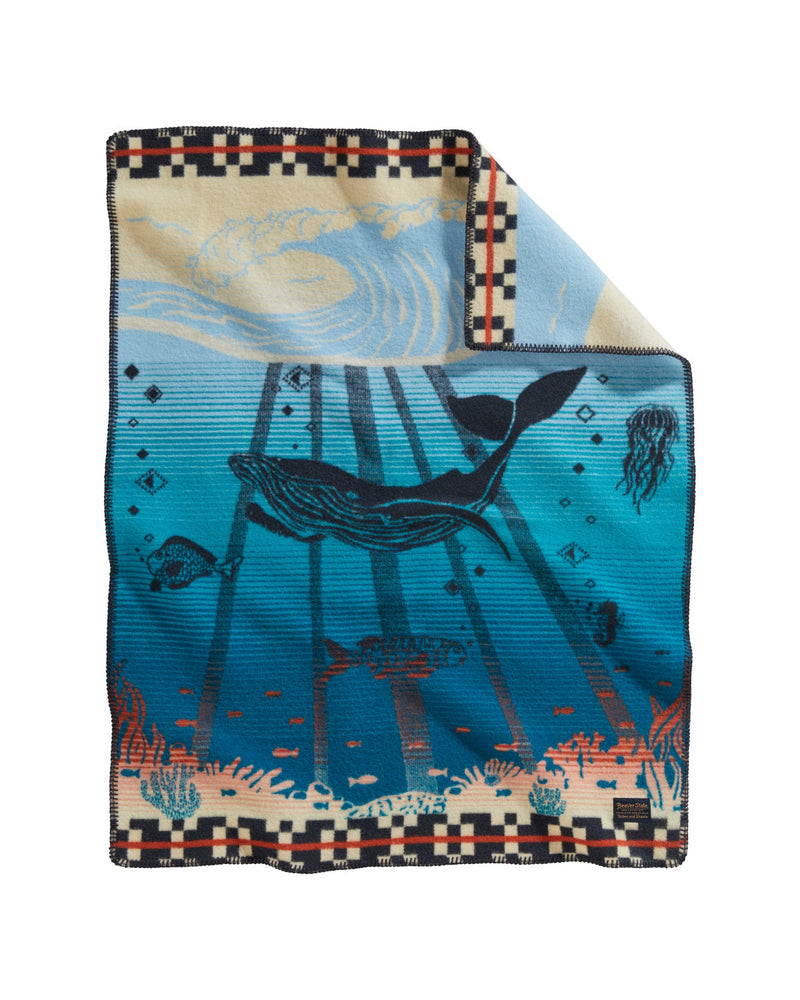 ジャガード クリブブランケット【Tide School】